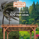 10 Ft. X 14 Ft. Traditional All Cedar Wood Outdoor Patio Pergola Shade Structure