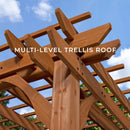 10 Ft. X 14 Ft. Traditional All Cedar Wood Outdoor Patio Pergola Shade Structure