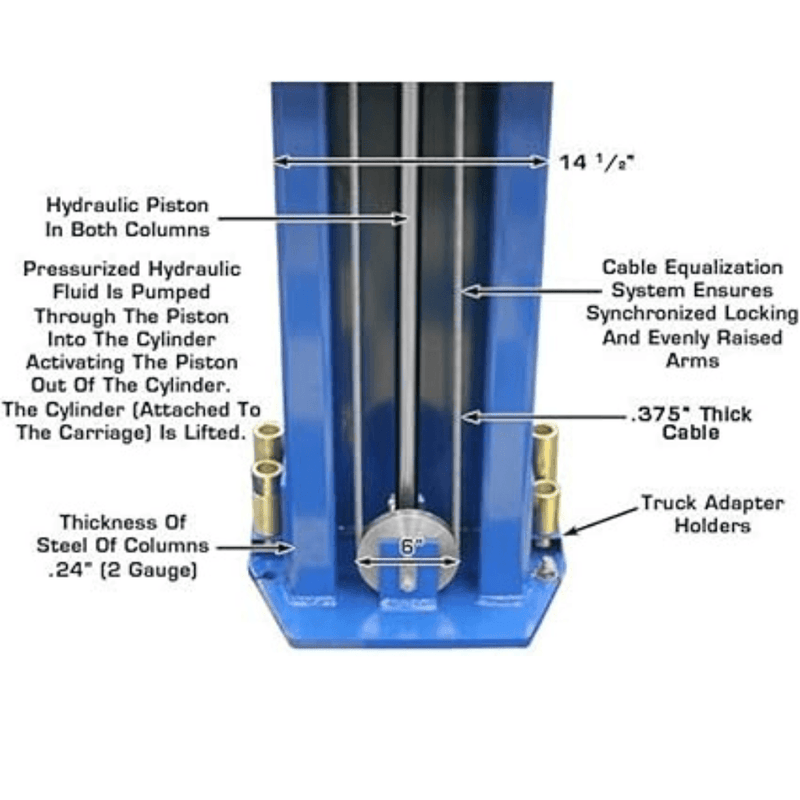 12000 LB Heavy Duty 2-Post Lift
