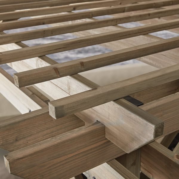 14×10 Somerville Pergola – Barnwood Stain