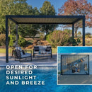 14×10 Sarasota Steel Louvered Pergola