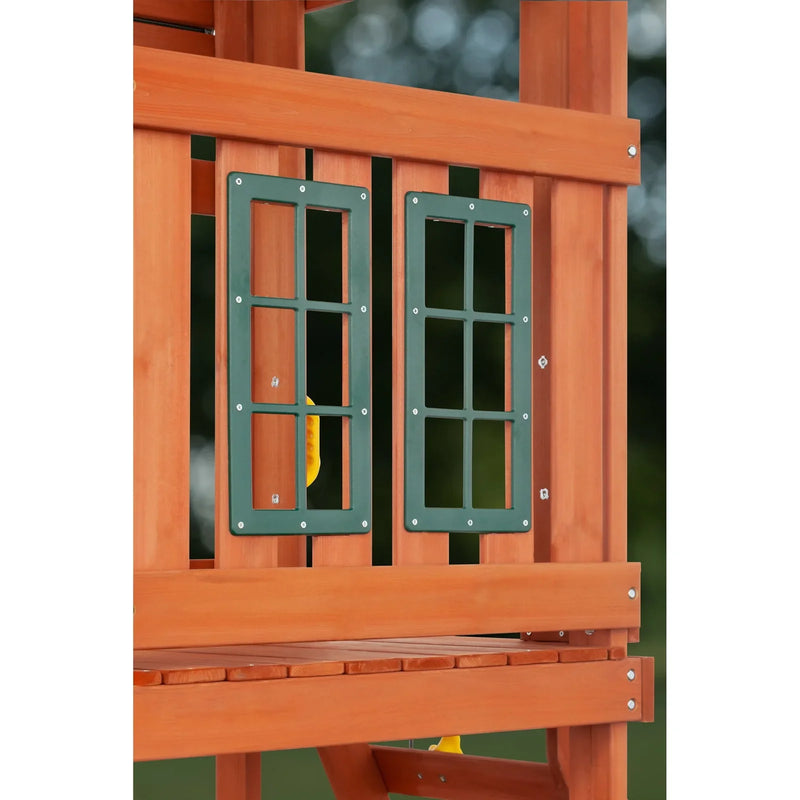 Creative Cedar Designs Cedar Cottage Wooden Swing Set
